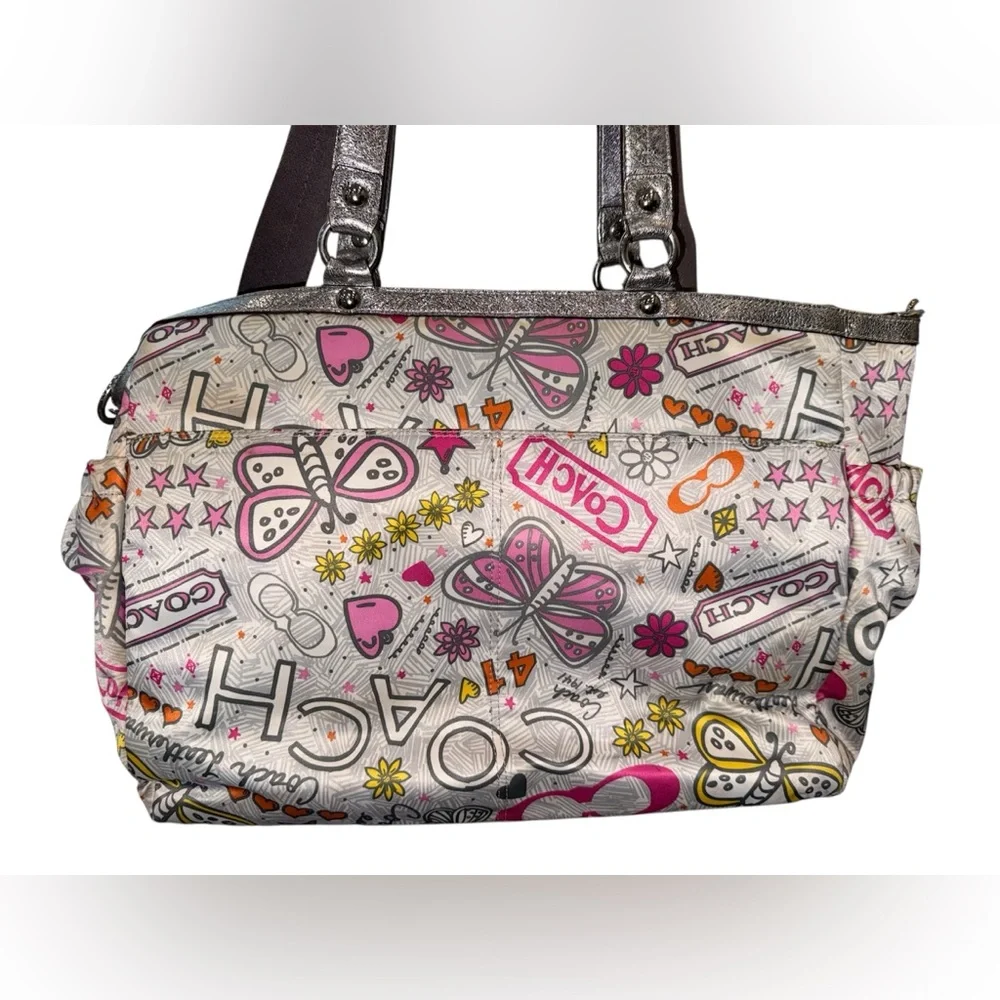 Coach Poppy Multicolor Diaper Tote Bag - Picture 2 of 13